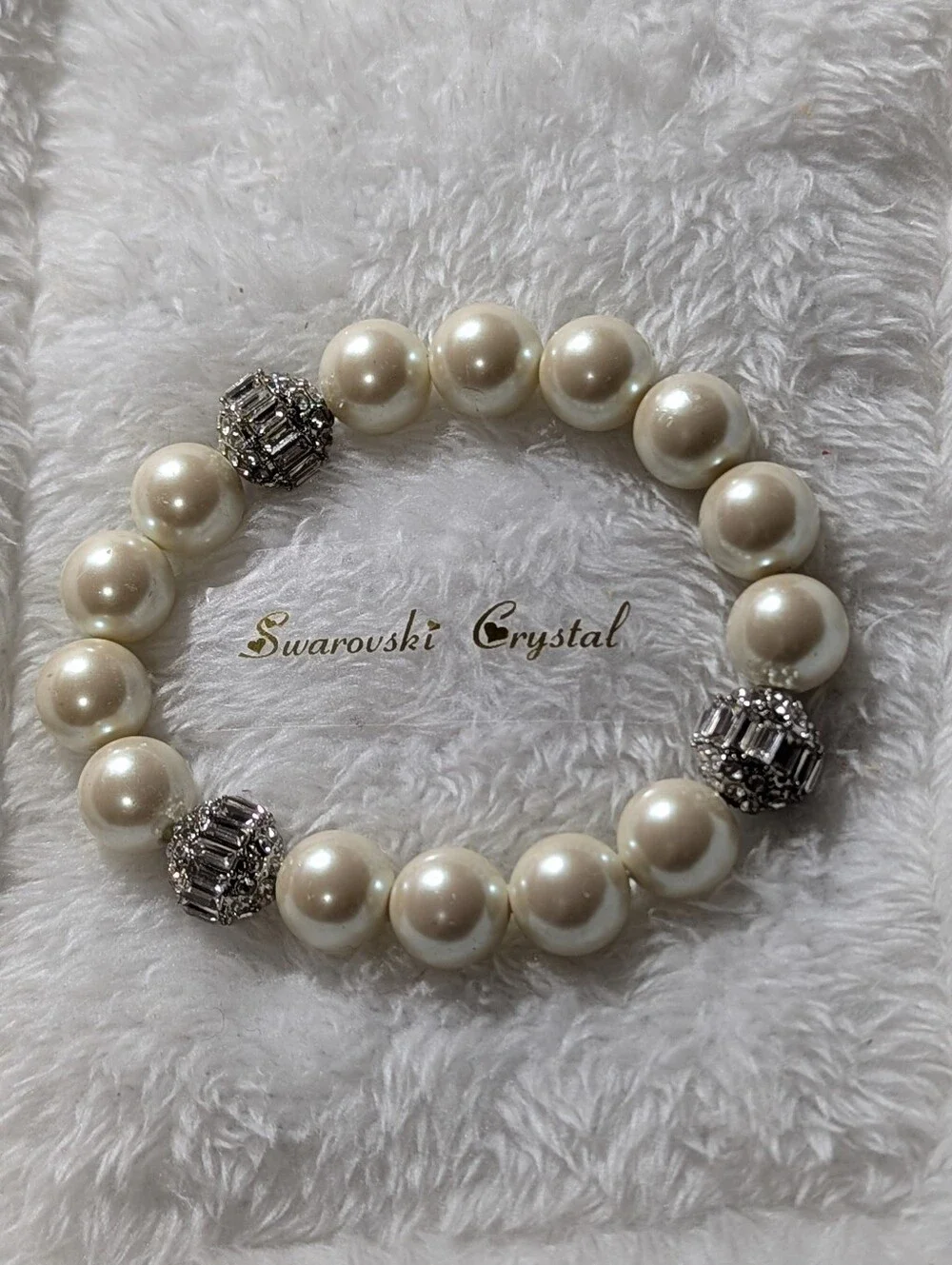 Swarovski Pearls & Crystals Elegance Stretch Bracelet NWOT